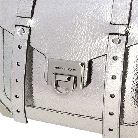 sac michael kors brown|Michael Kors manhattan silver bag.